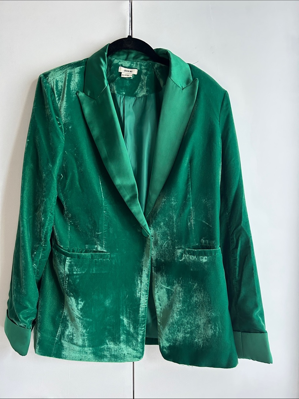 Jason Wu Velvet Emerald Blazer Jacket - Women